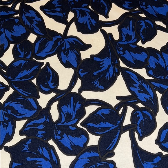 Banana Republic Women’s Midi Fit Flare Skirt Blue White Pockets Floral Y2K SZ 4 - Picture 6 of 13